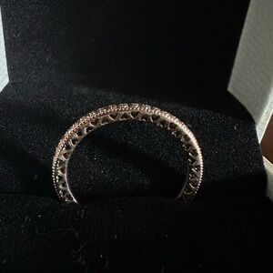 Pandora Rose Gold Infinity Heart Ring – Pink CZ Size 7